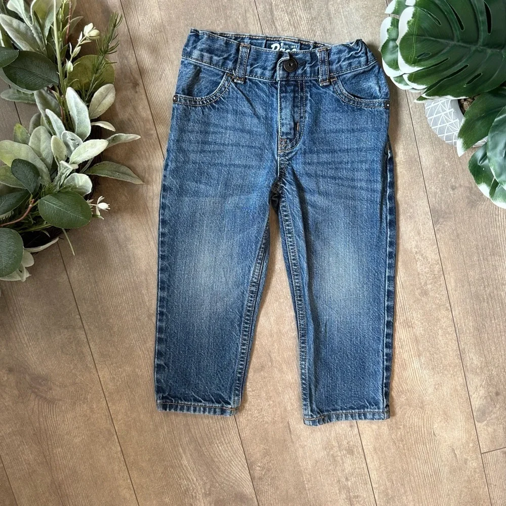 Oshkosh B’Gosh Toddler Boy Classic Blue Denim Jeans Straight Leg
